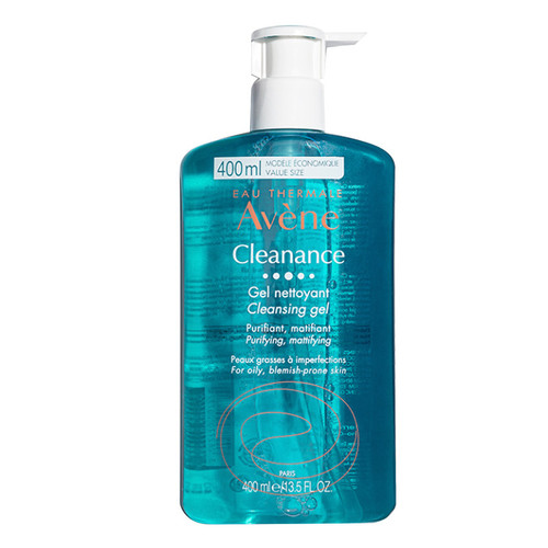 ژل شستشو و پاک کننده پوست کلیننس اون مدل پمپی Avene Cleanance حجم 400 میلی لیتر