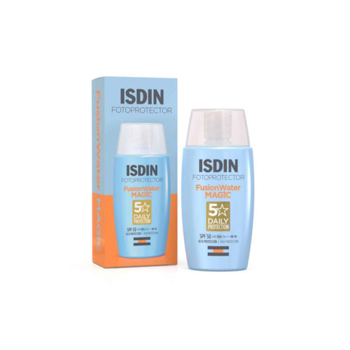 ضدآفتاب فیوژن واتر مجیک SPF50 ایزدین یک محصول کاملا بی رنگ با جذب سریع