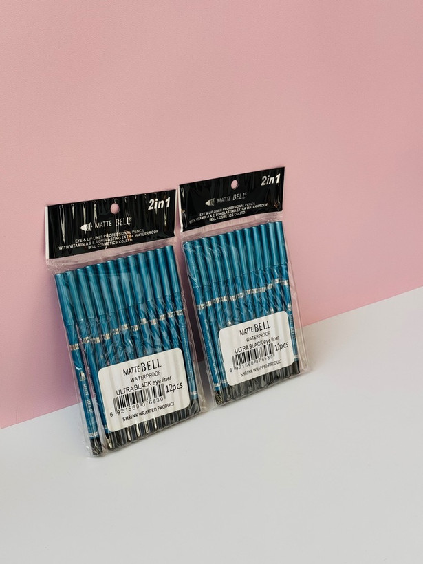مداد چشم مشکی بل Bell Eyeliner Pencil پک 12عددی