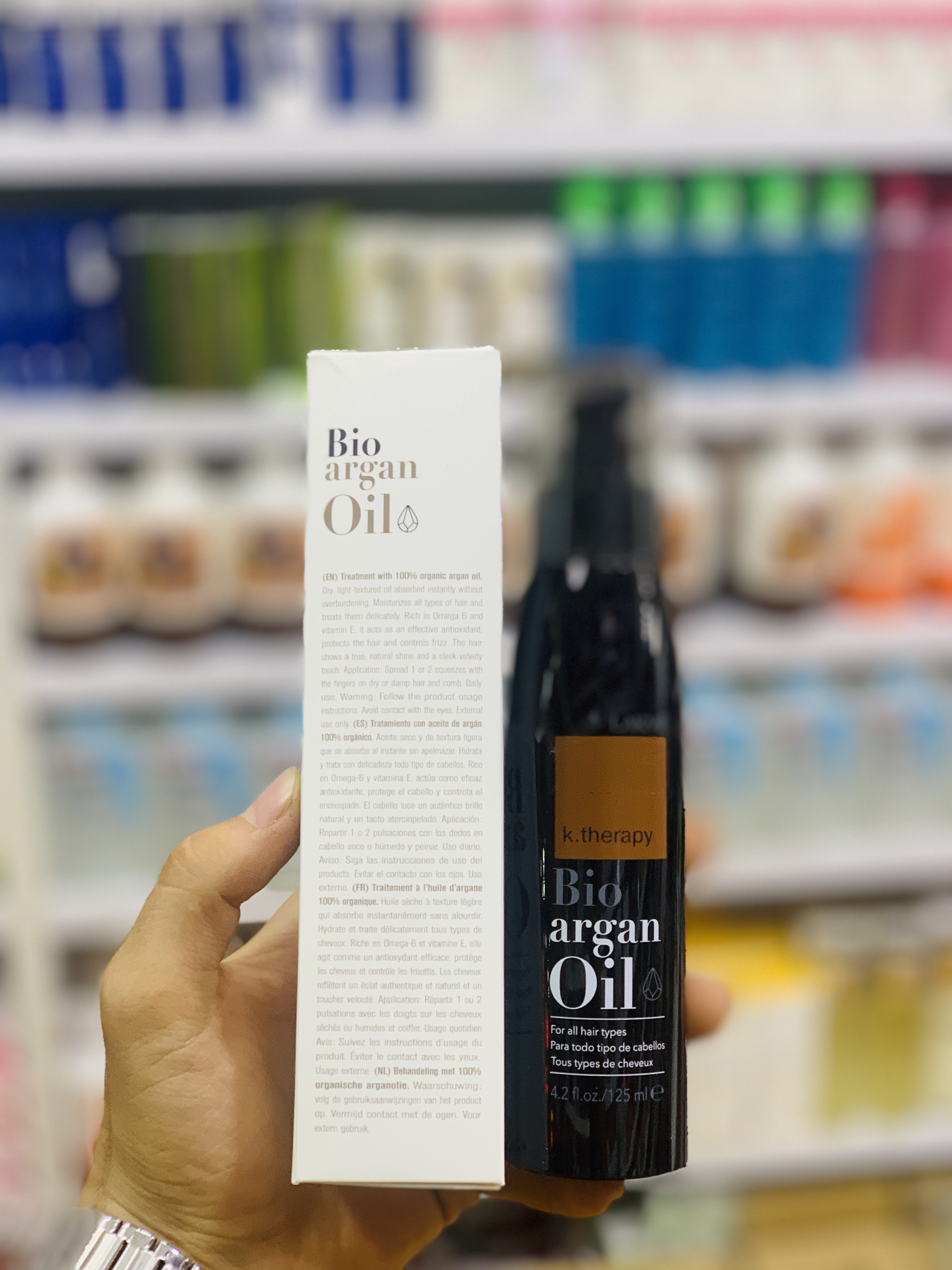 روغن مو آرگان لاکمه سری K.Therapy Bio Argan حجم 125 میل